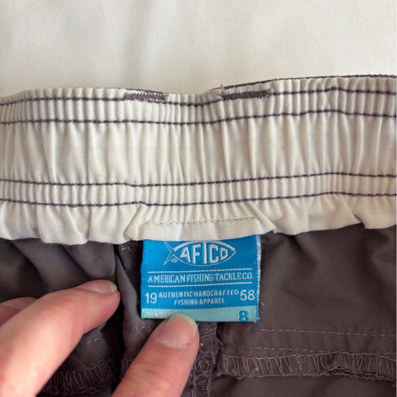 AFTCO Women’s Original Fishing Cargo Shorts Size 8 Grey Summer Fishing Outdoors - Picture 6 of 7